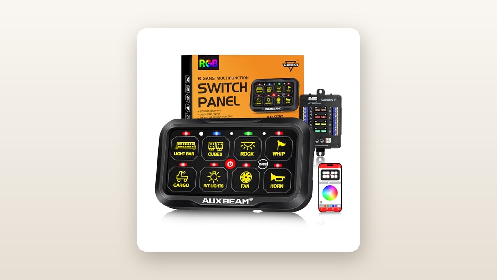 AUXBEAM Auxbeam AR-820 Review: 8-Gang Switch Panel Tested in Canadian Cold