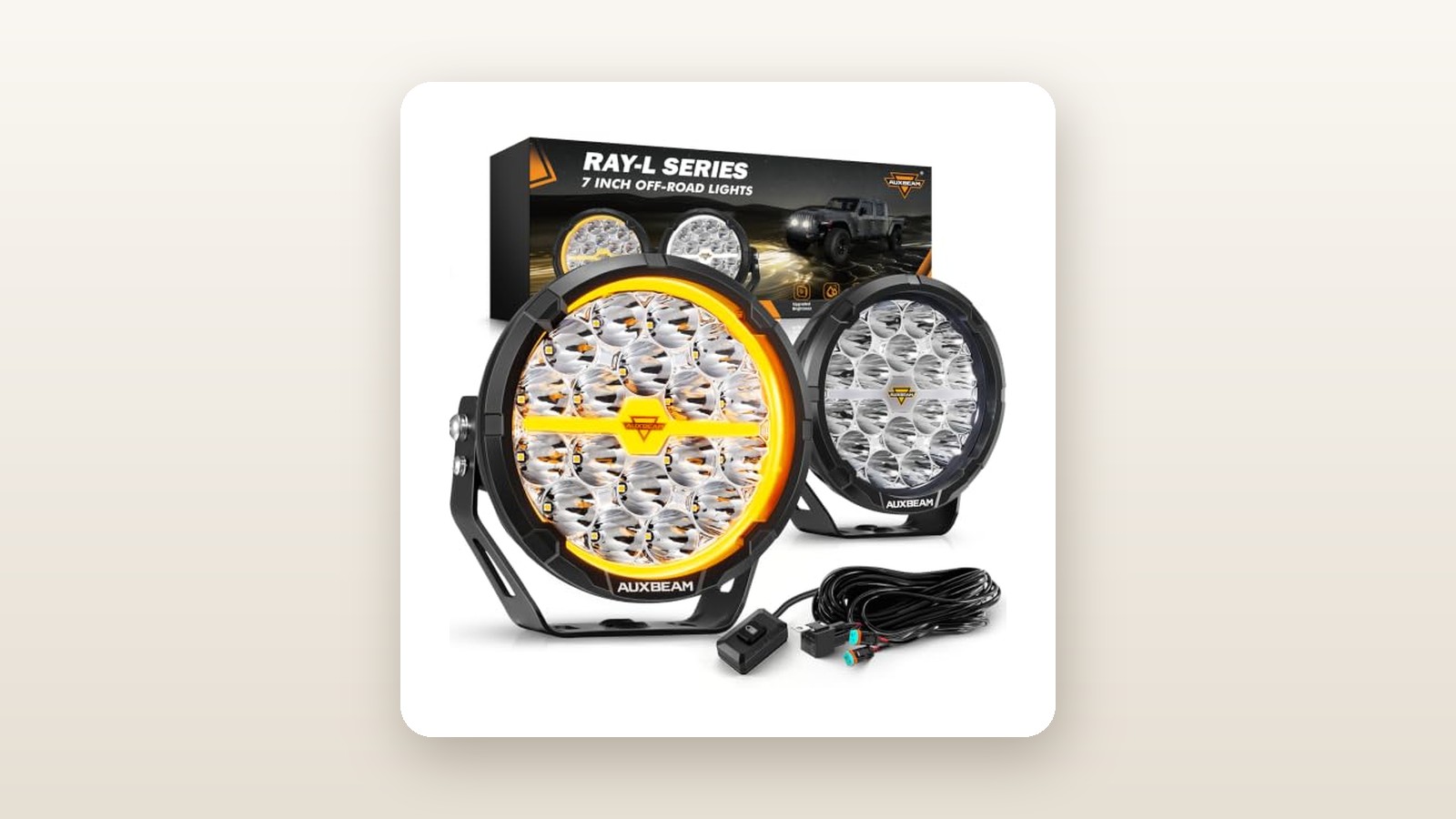 AUXBEAM Auxbeam RAY-L 7-Inch Offroad Lights Review: Serious Backcountry Throw