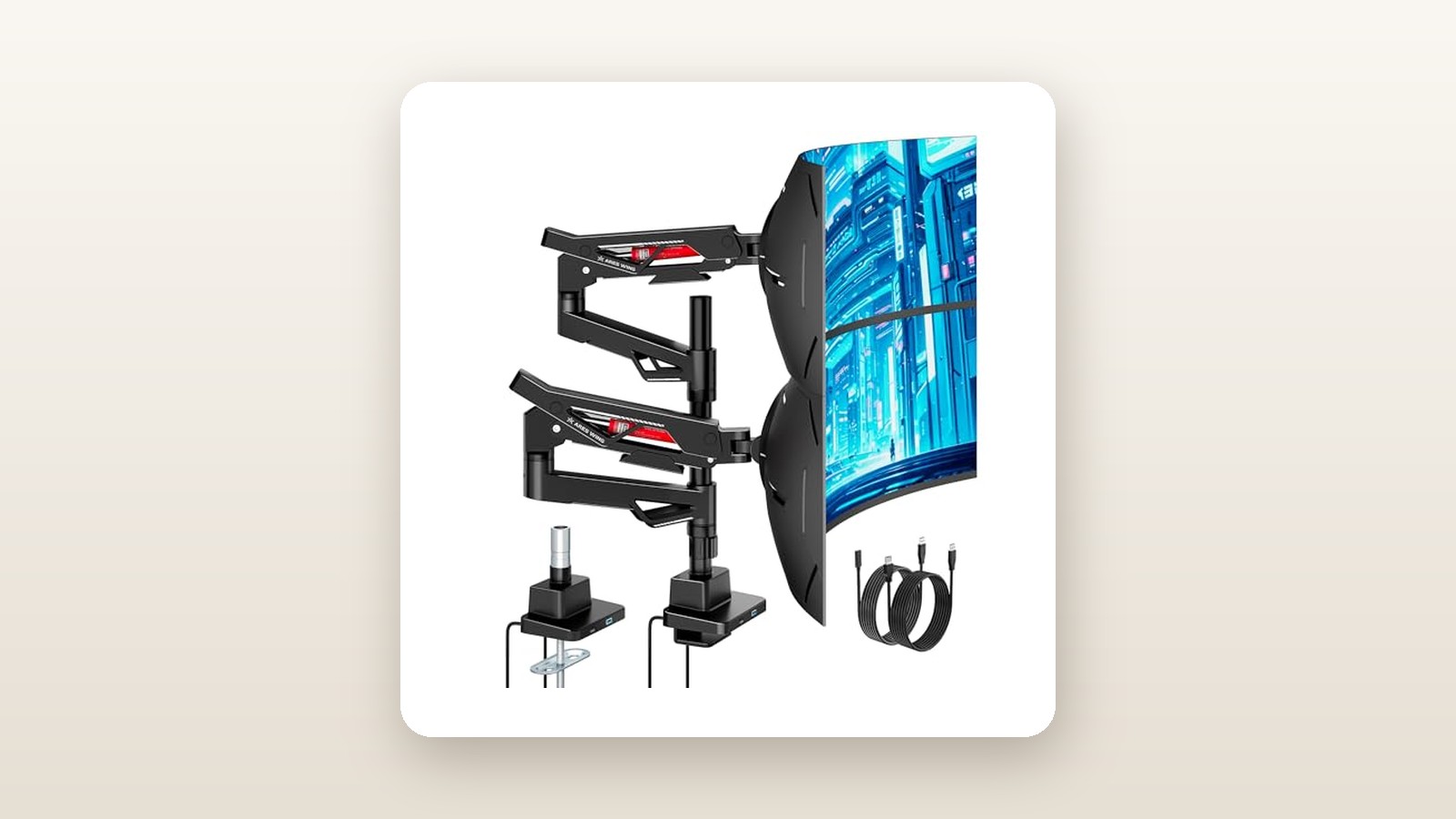 ARES WING ARES WING Dual-Arm Monitor Stand Review: Rock-Solid Heavy Lifting